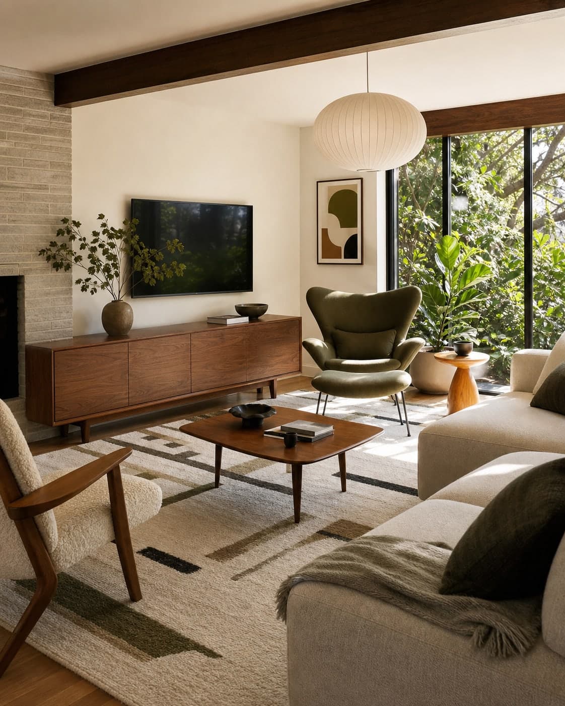 Mid-Century Modern styled interior